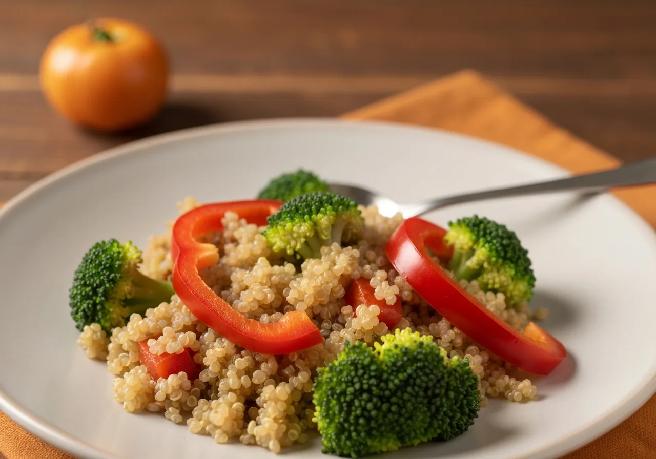 Ensalada Mediterránea de Quinoa con Verduras Asadas