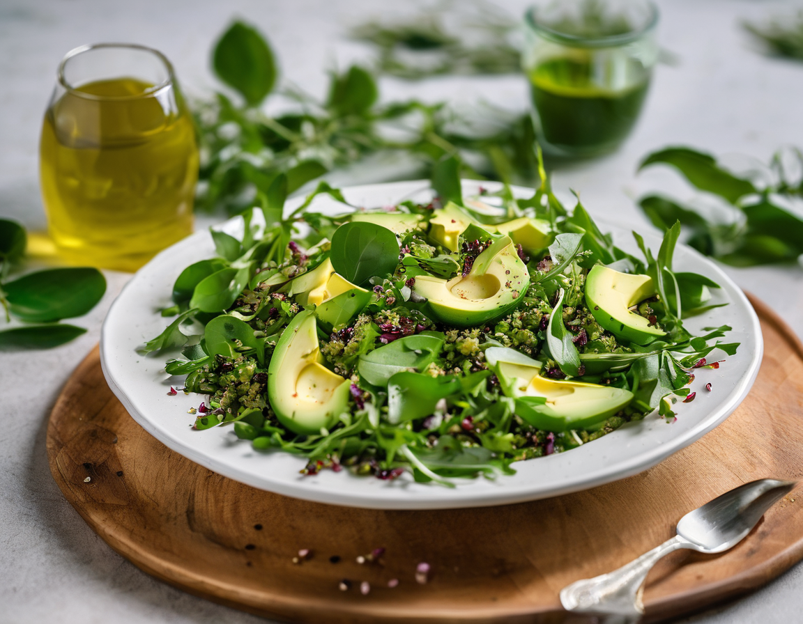 Ensalada de Rúcula con Aguacate y Quinoa