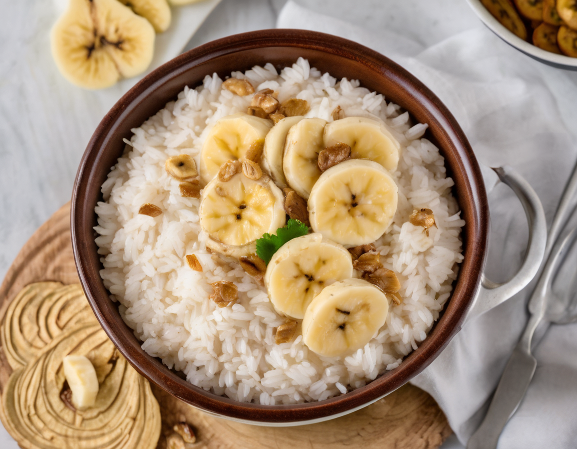 Arroz Cremoso con Banana Asada