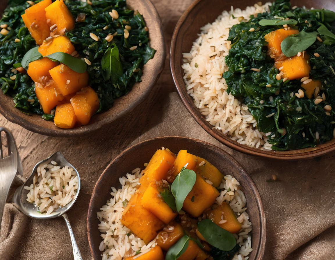 Arroz Integral con Espinacas y Calabaza para el Estreñimiento Crónico
