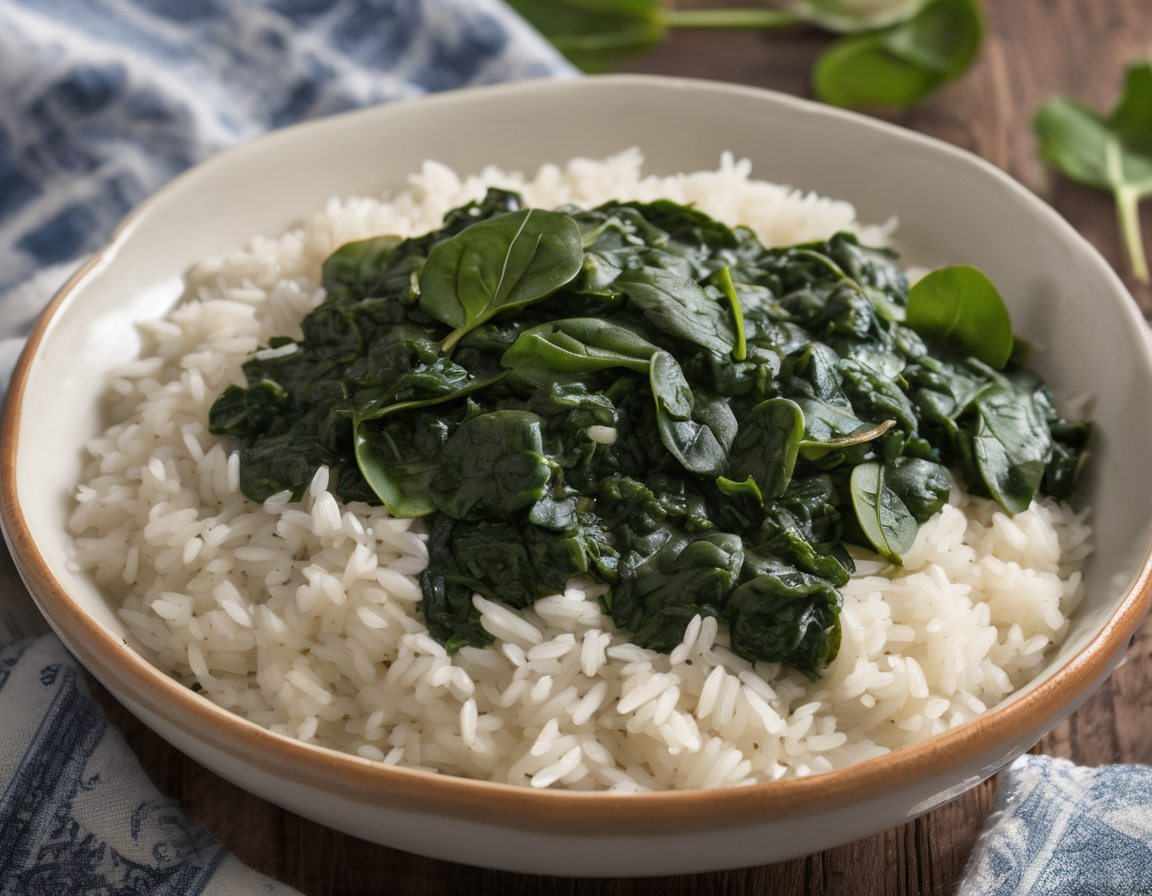 Arroz Suave con Espinacas al Estilo Latino