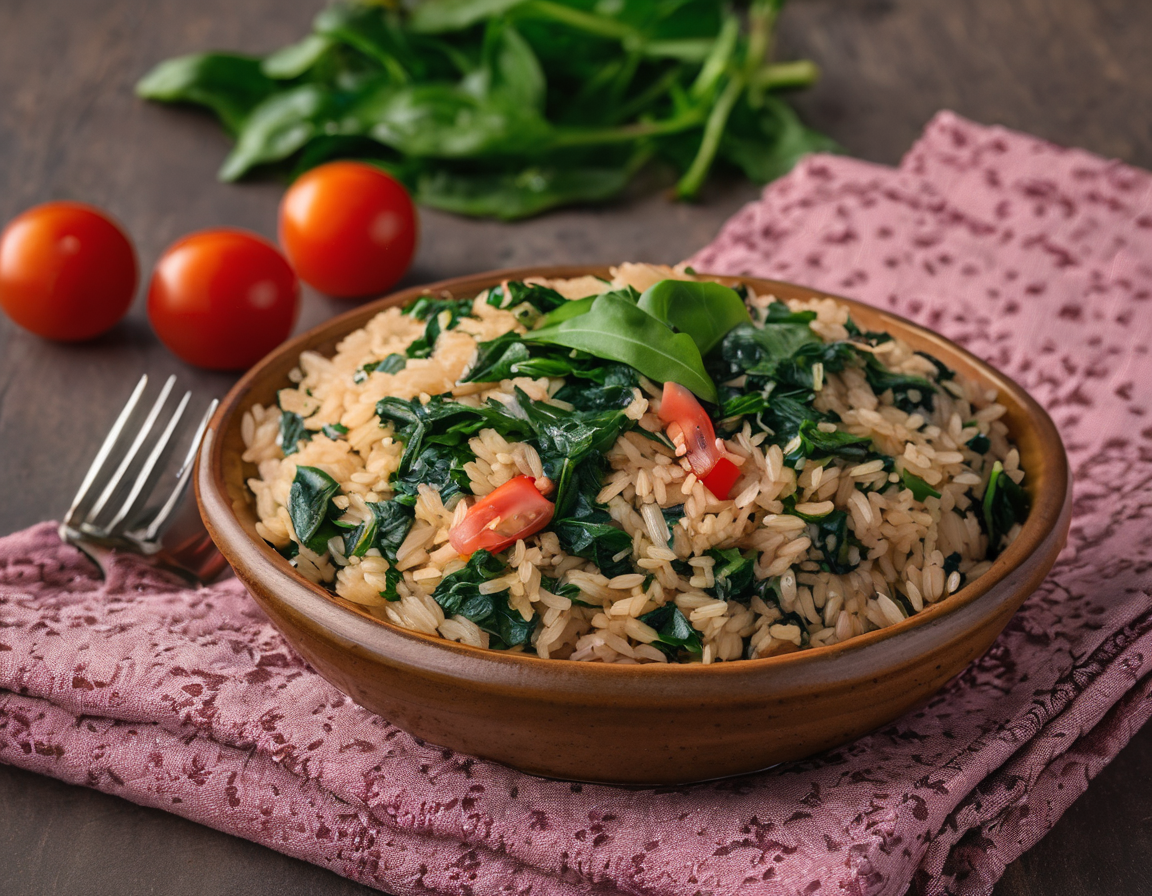 Arroz con Espinacas al Estilo DASH