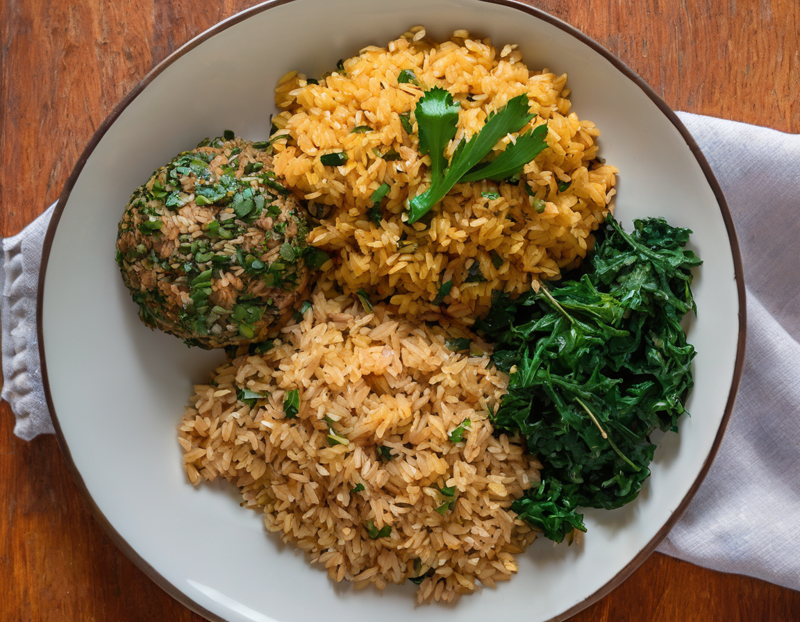 Arroz Integral con Espinacas y Pollo a la Latina