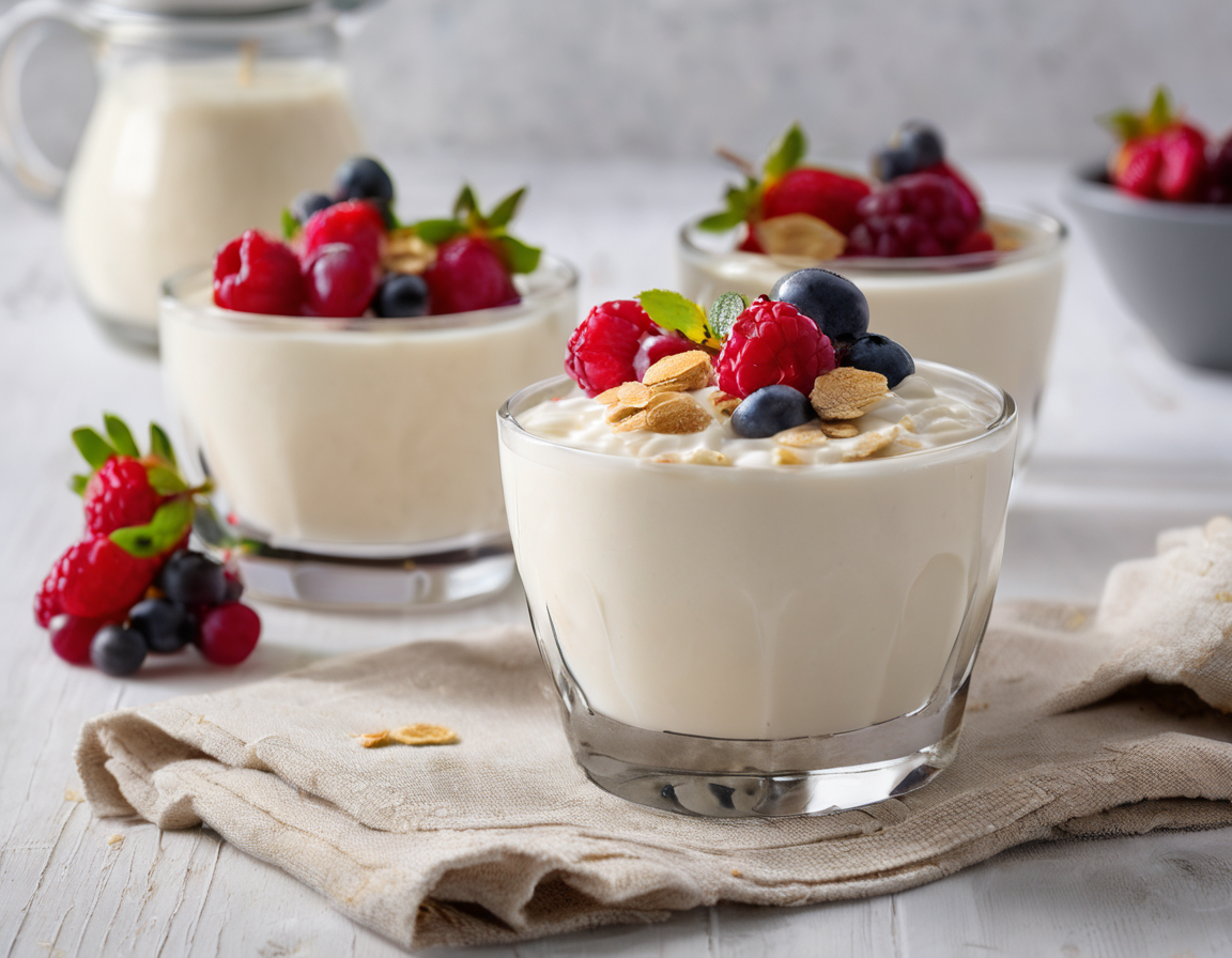 Avena Cremosa con Yogur y Frutas Suaves