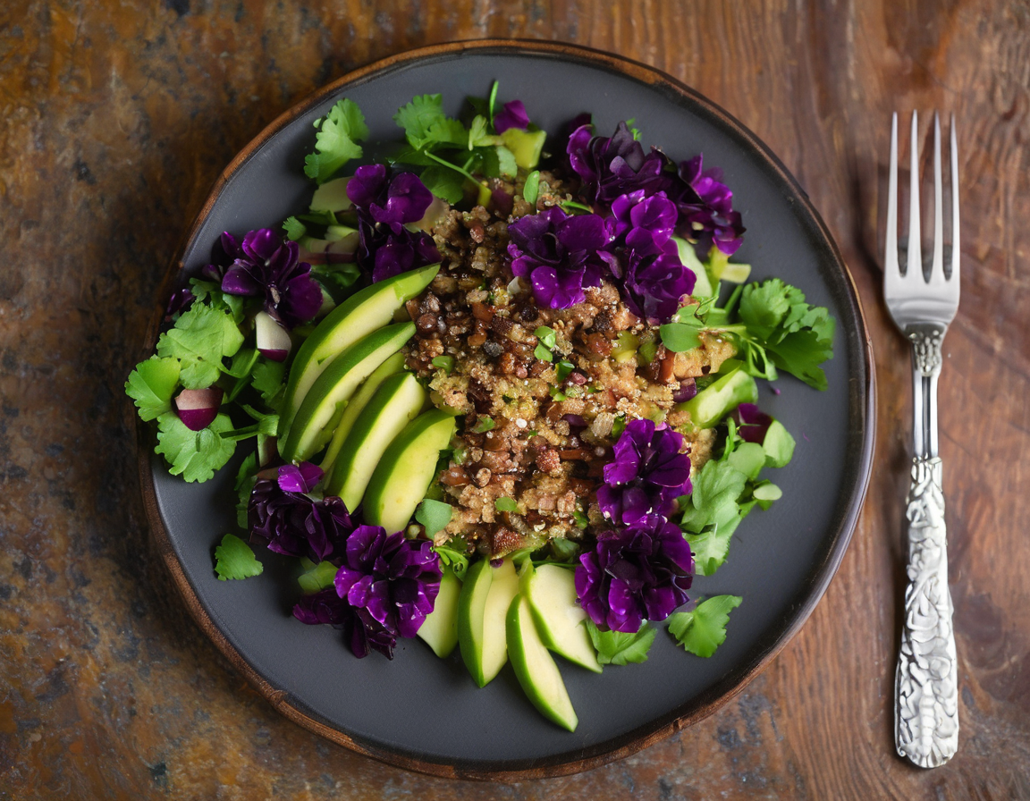 Cordero con Manzana Asada y Ensalada de Quinoa