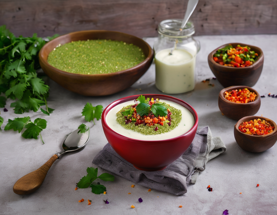 Cordero al Yogur con Quinoa y Verduras