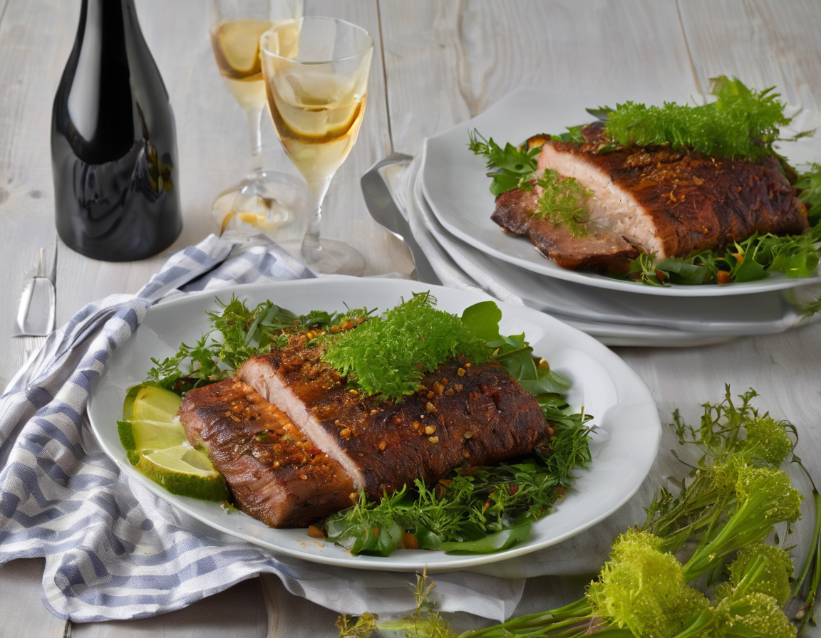 Cordero al Horno con Zanahorias Asadas y Ensalada de Fibra