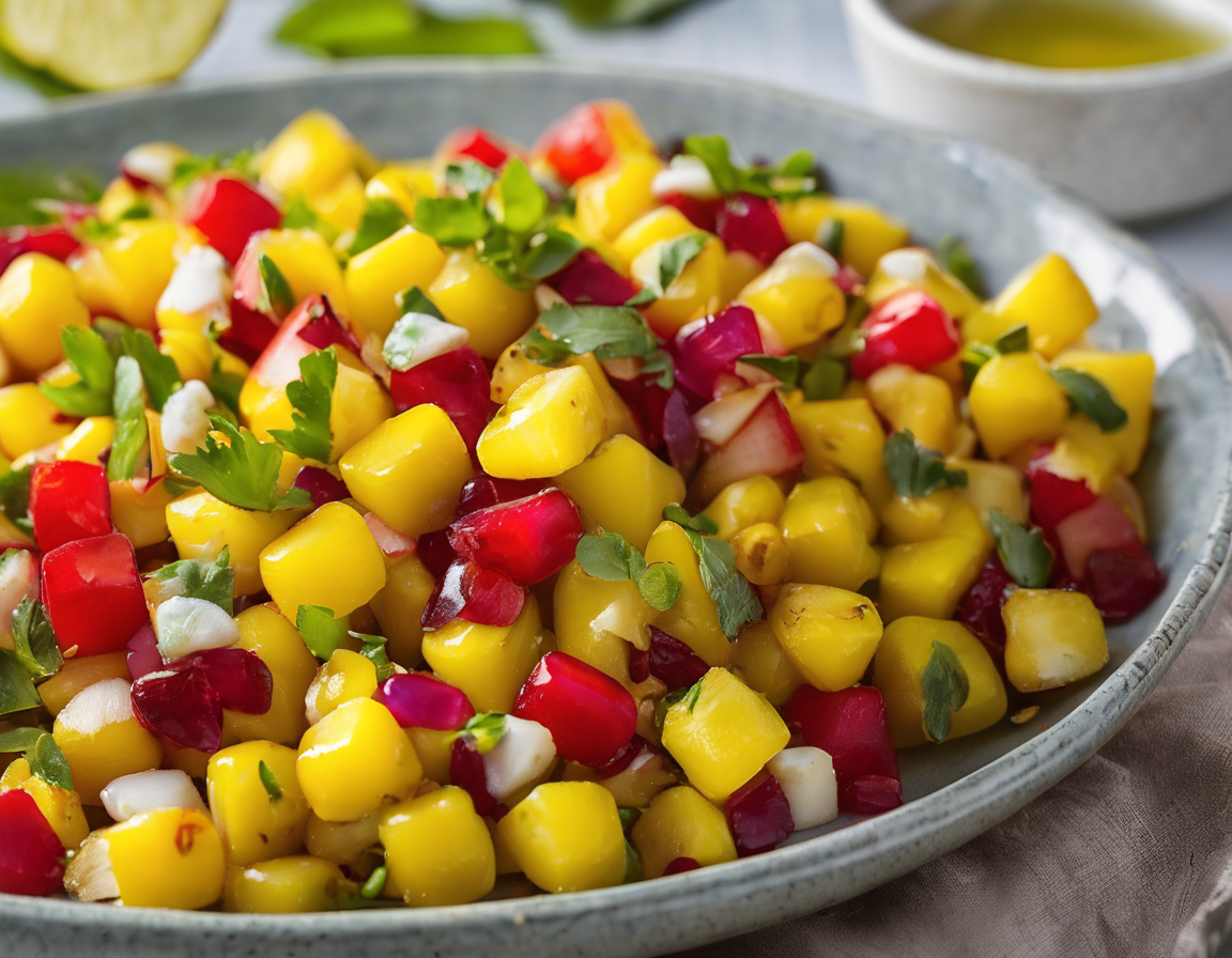 Ensalada de Maíz y Almendras con Vinagreta de Lima