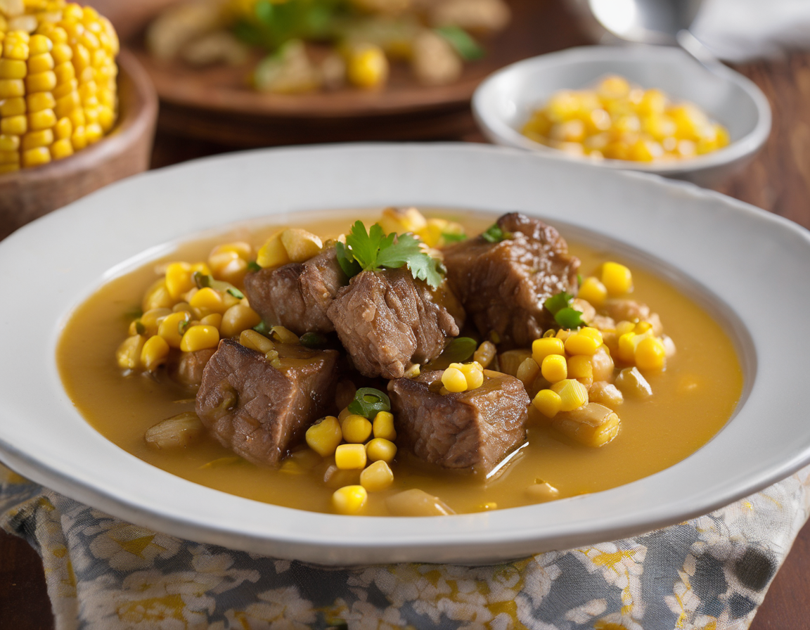 Maíz y Cordero Suave al Estilo Latino