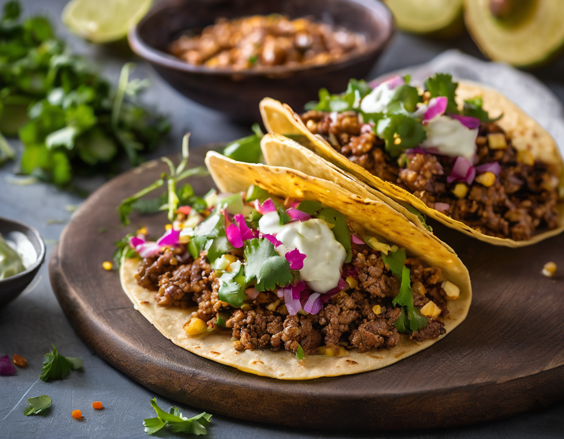 Tacos de Cordero con Ensalada de Maíz Bajo en Fructosa
