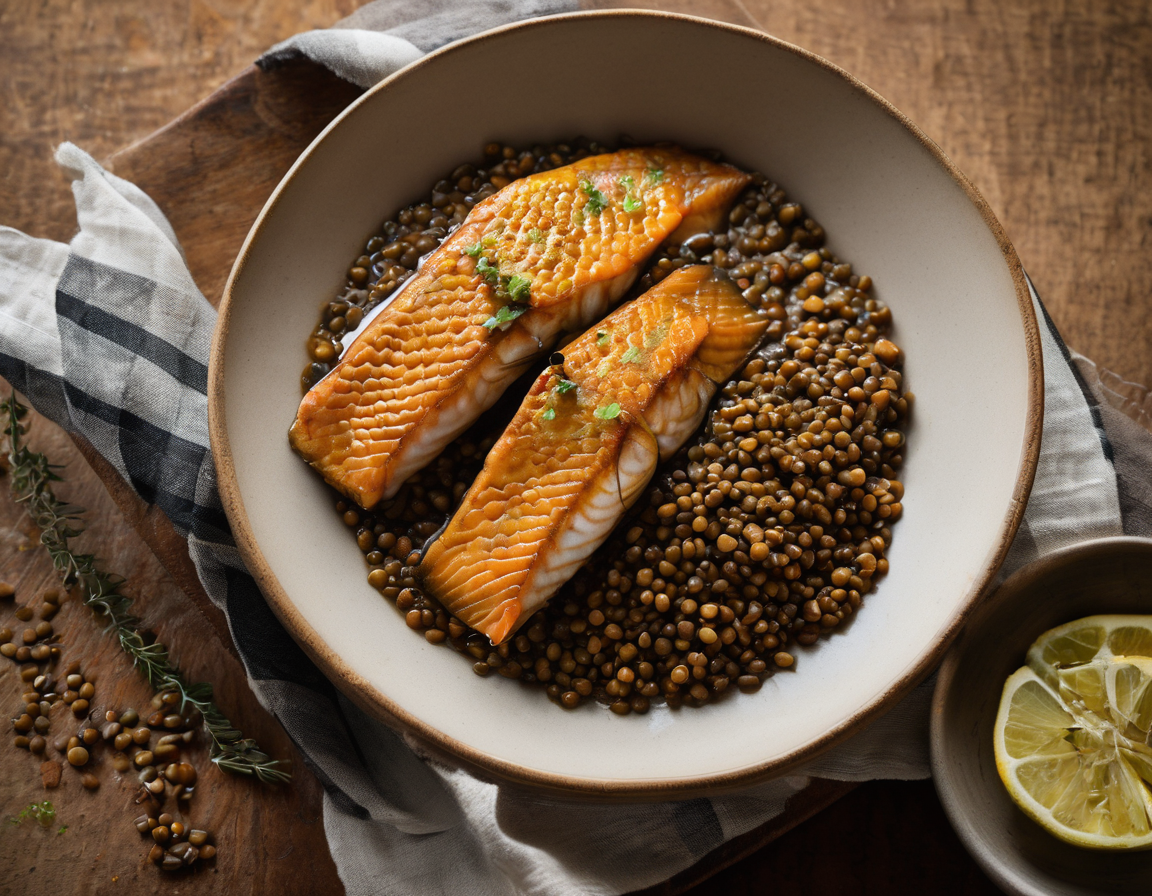 Pescado con Lentejas al Estilo Latino Low-FODMAP