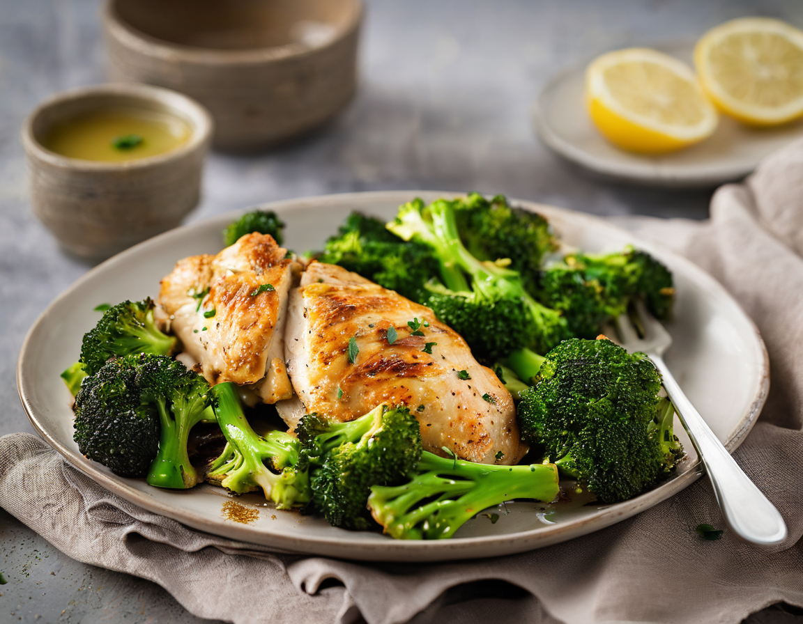 Pollo al Horno con Brócoli Suave a la Latina