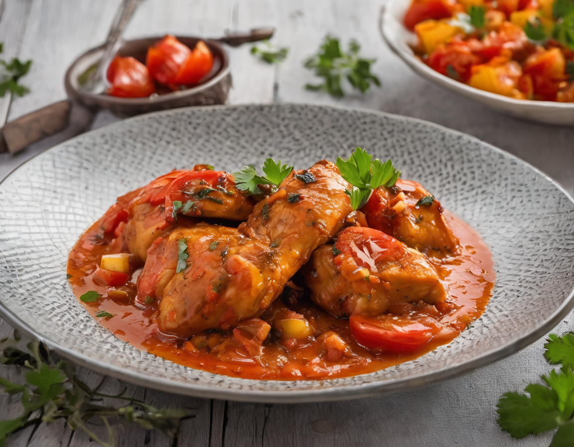 Pollo con Tomate al Estilo Latino Bajo en FODMAP