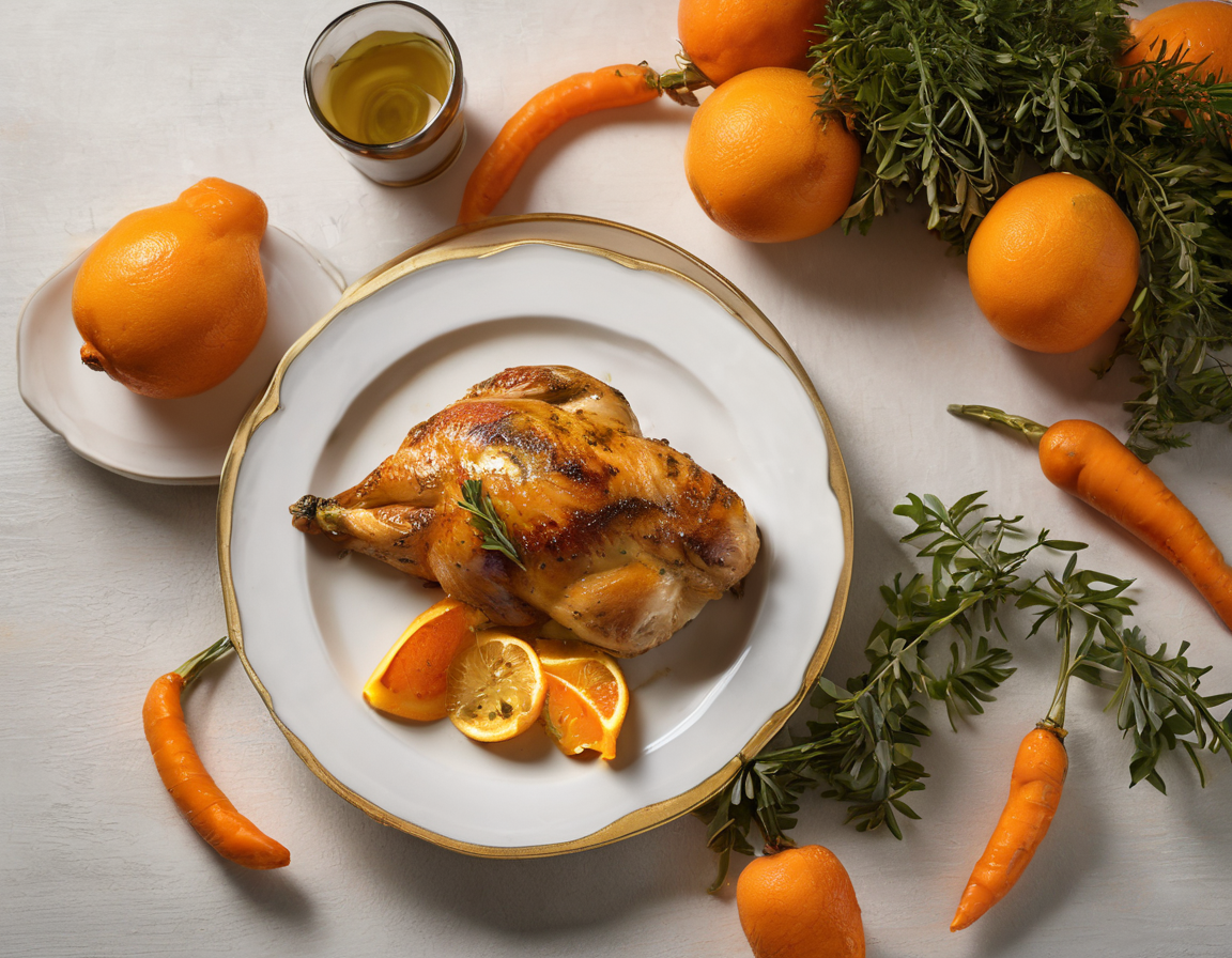 Pollo al Horno con Zanahorias Asadas Suaves
