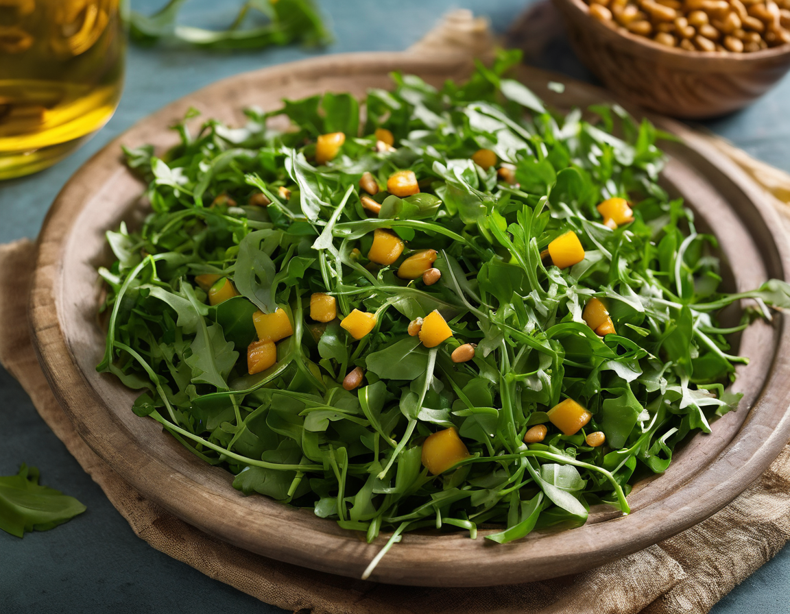 Ensalada de Rúcula con Lentejas al Estilo Latino