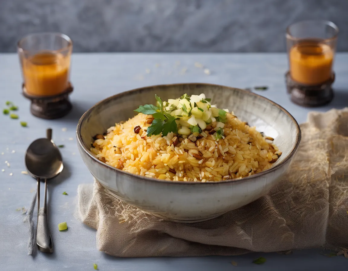 Bowl de Arroz con Baja Carga Glucémica y Capas de Fibra Primero