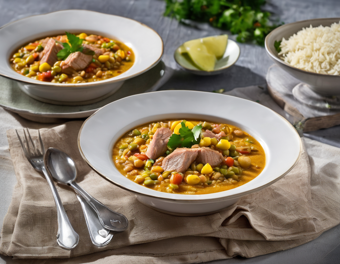 Moqueca de Atún con Verduras y Arroz Integral