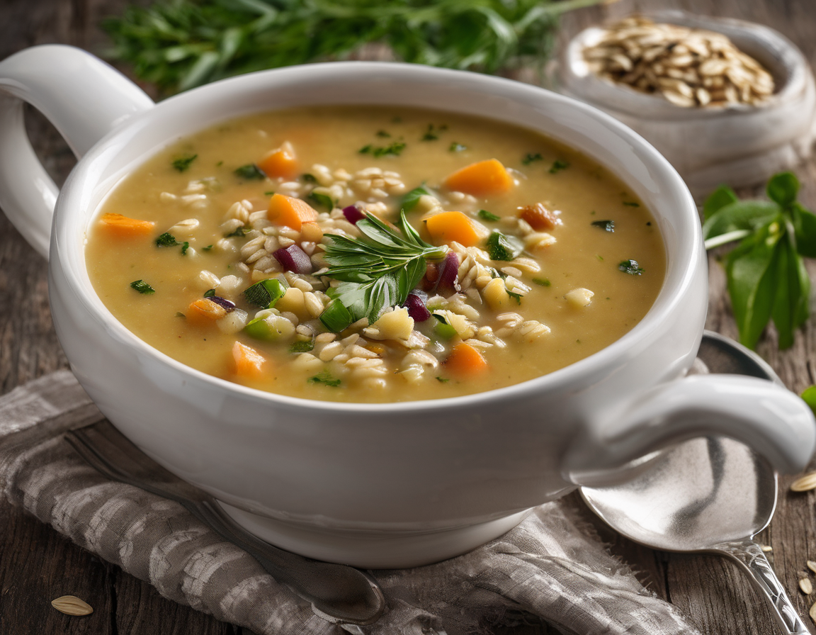 Sopa de Avena con Verduras Italianas