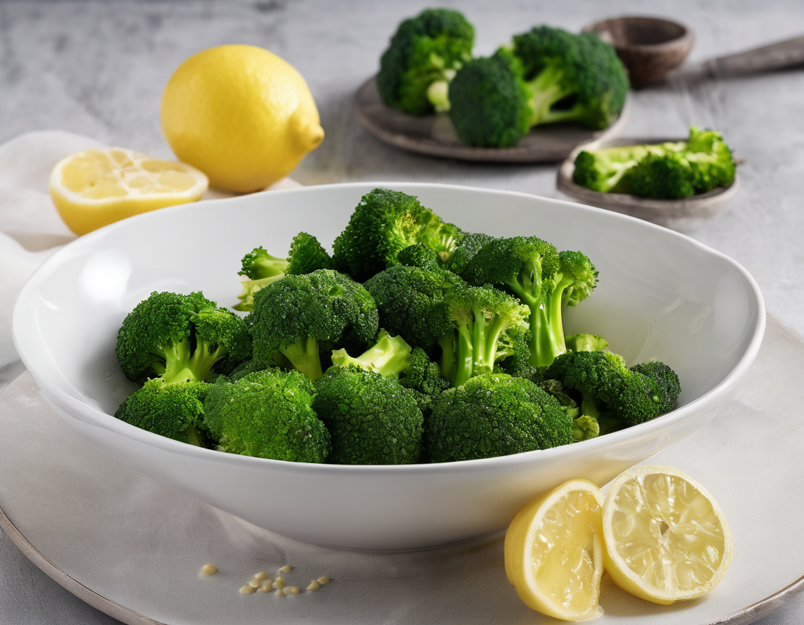 Brócoli al Vapor con Salsa de Limón y Aceite de Oliva Virgen Extra