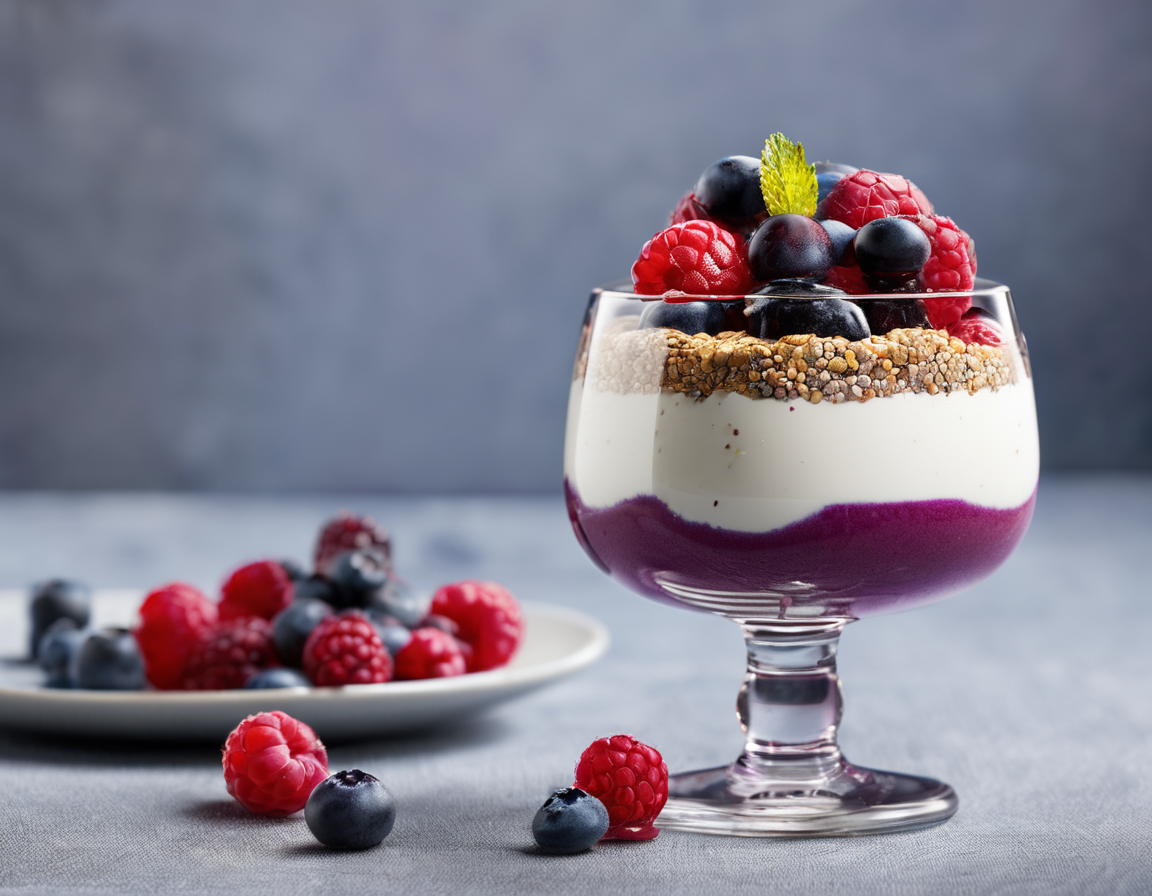 Parfait de Proteína de Chía y Bayas