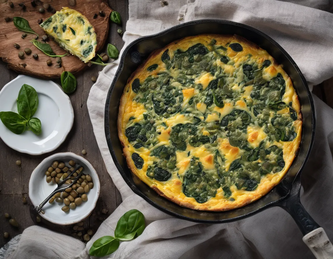 Frittata de Espinacas y Garbanzos al Estilo Mediterráneo