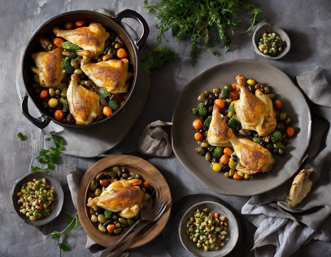 Habas al Horno con Pollo y Verduras - Receta para Diabéticos