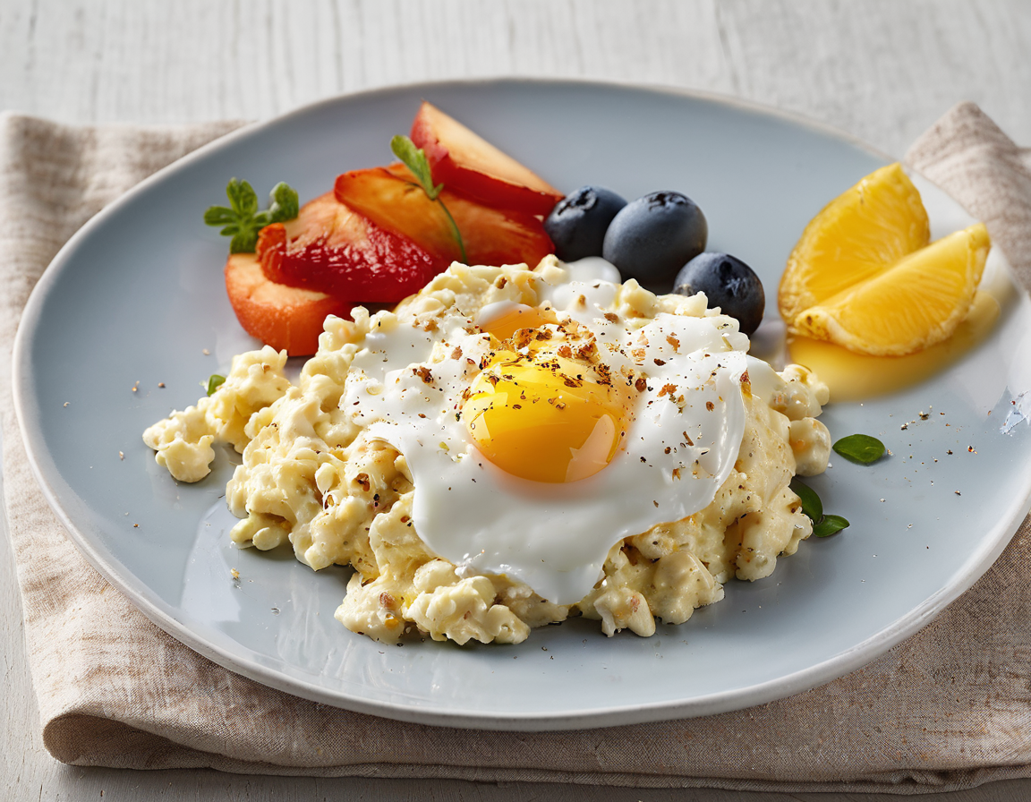 Revoltillo de Avena con Clara de Huevo Amigable con el Colesterol