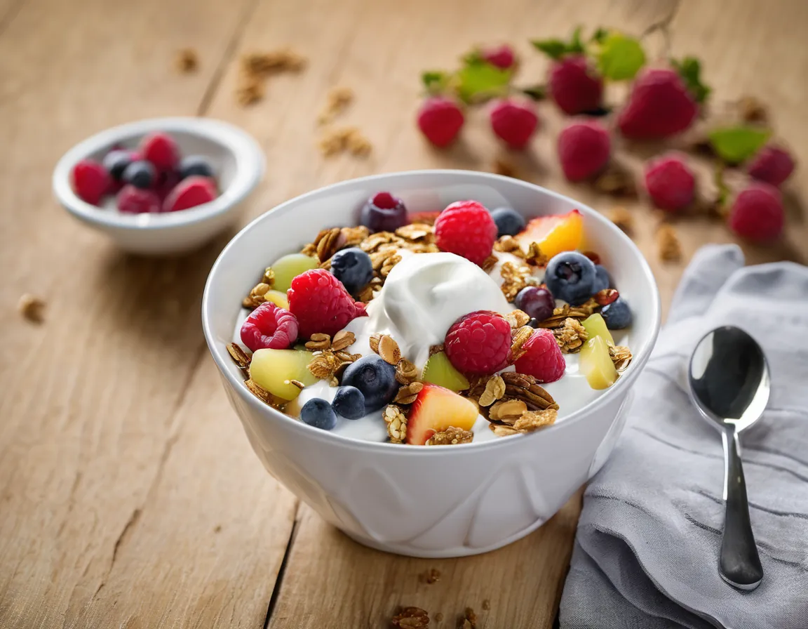 Ensalada de Frutas con Yogur y Granola de Avena