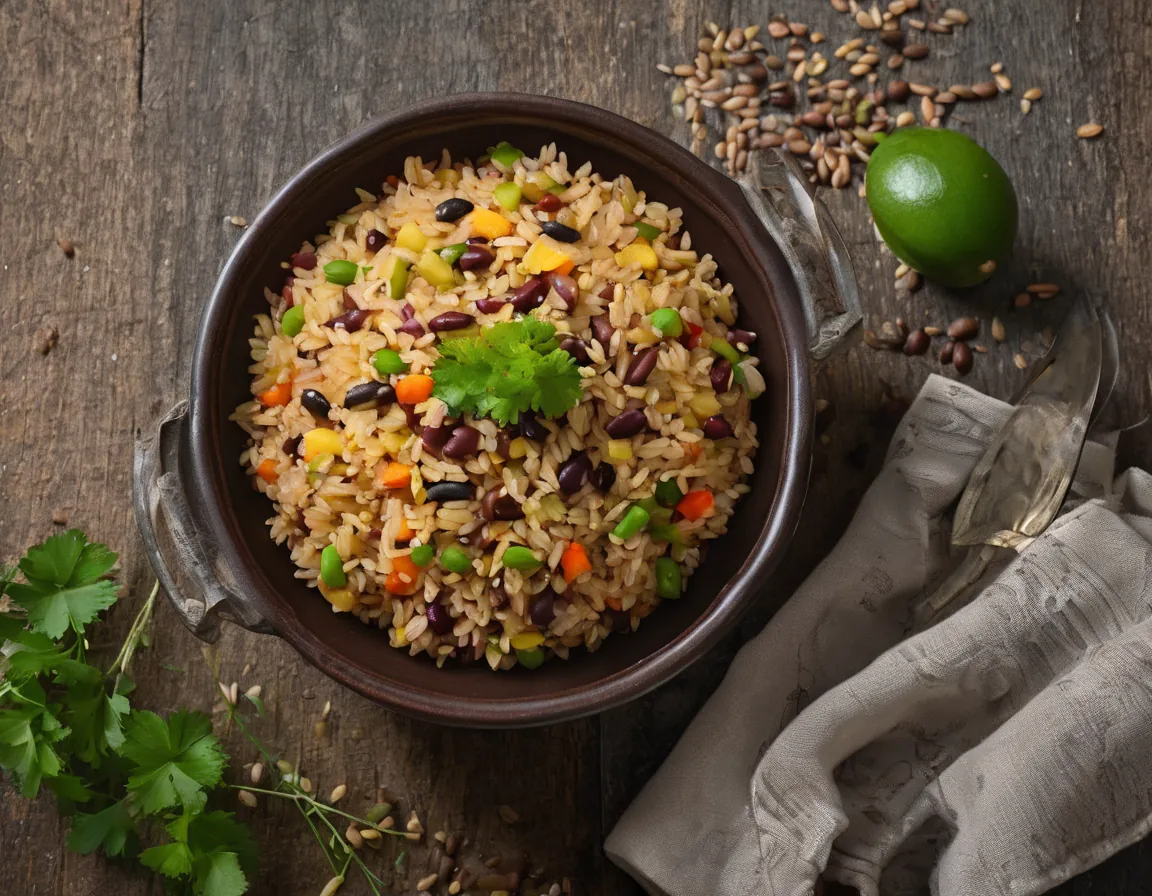 Arroz Integral con Verduras y Frijoles para el Estreñimiento Crónico Adaptado para Constipación Crónica