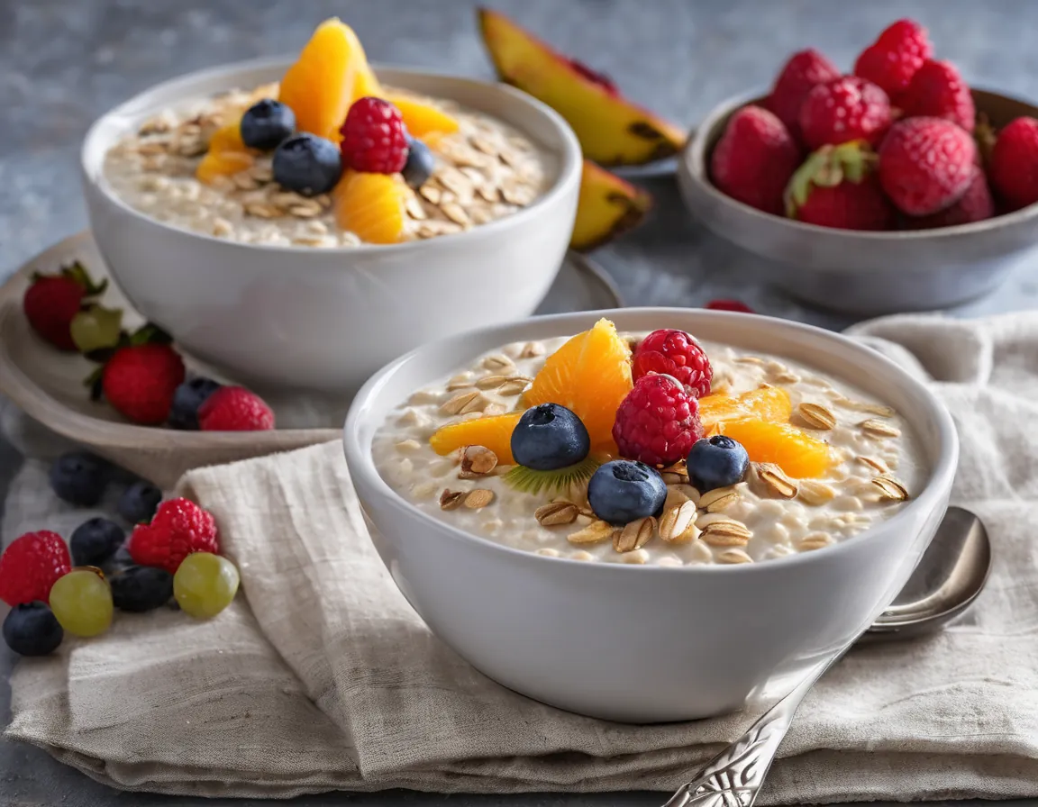Avena Cremosa con Frutas Tropicales y Semillas