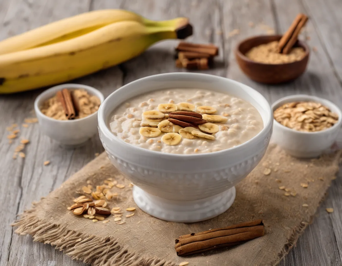Avena Cremosa con Plátano y Canela para Diabetes Tipo 1