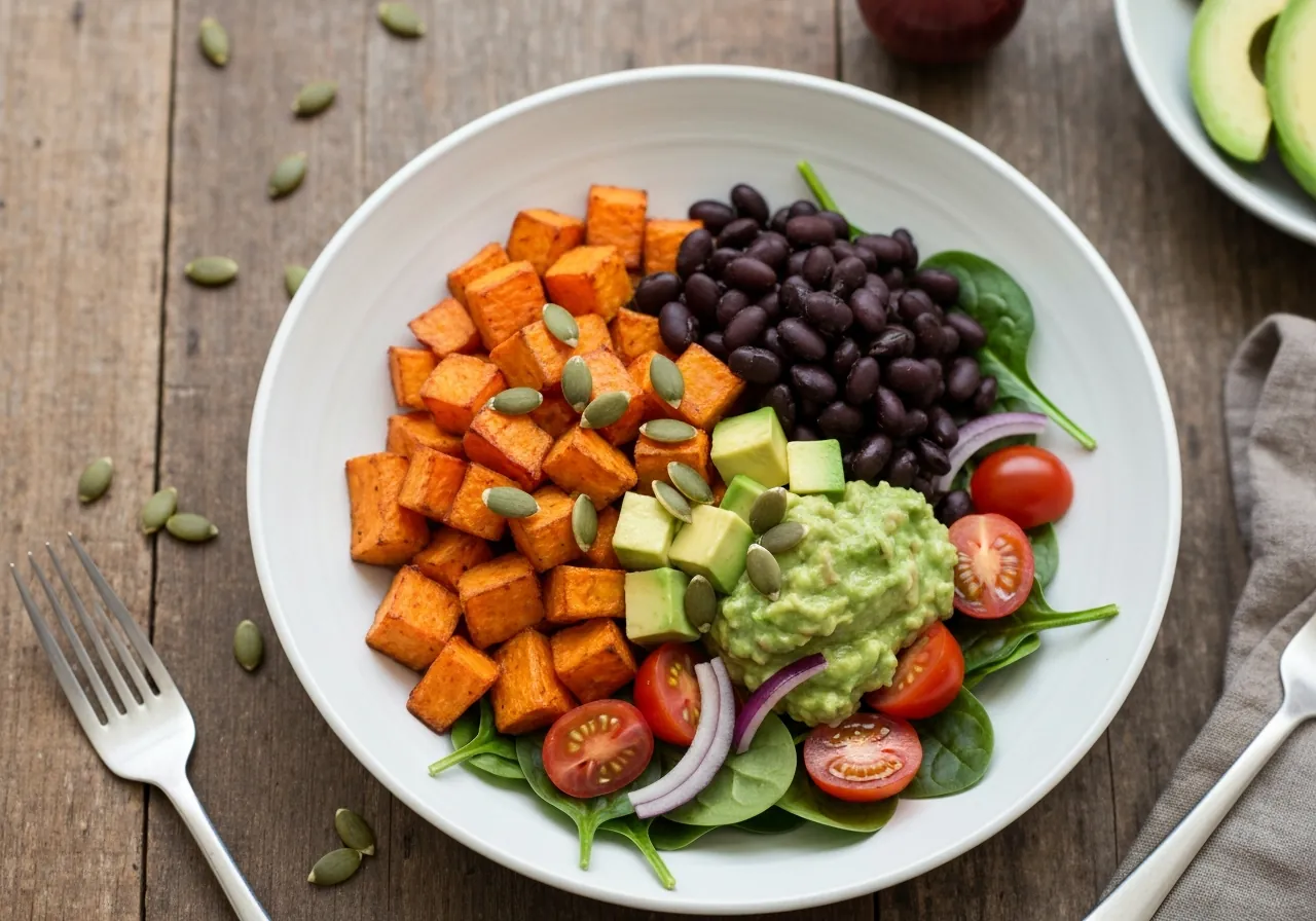 Batatas Asadas con Espinacas y Garbanzos Adaptado para Constipación Crónica