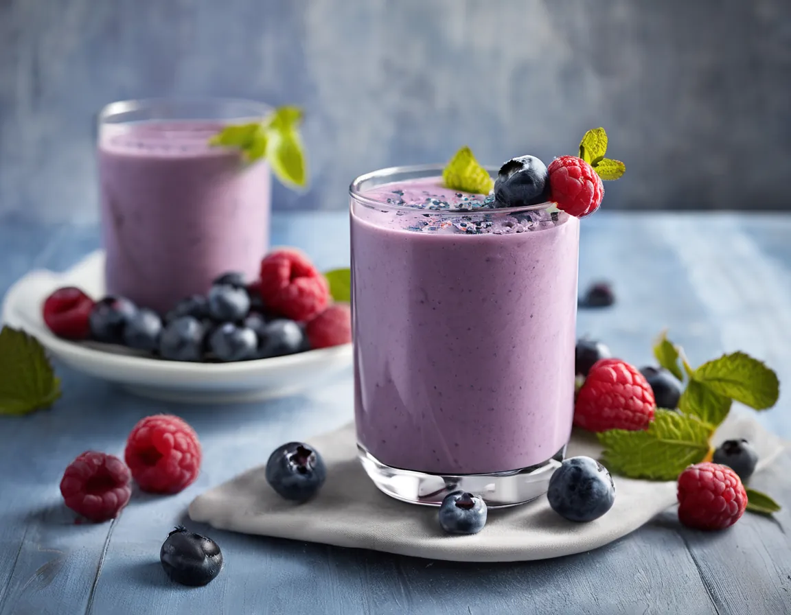 Batido Canadiense de Arándanos y Yogur para la Inflamación