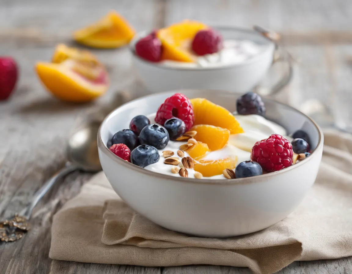 Bowl de Desayuno Canadiense con Yogur y Frutas Bajo en FODMAP Adaptado para SII Síndrome de Intestino Irritable