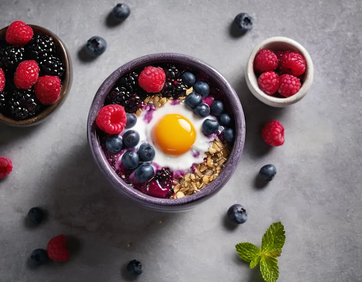 Bowl de Desayuno de Chía y Bayas Compatible con DASH Adaptado para Hipertensión