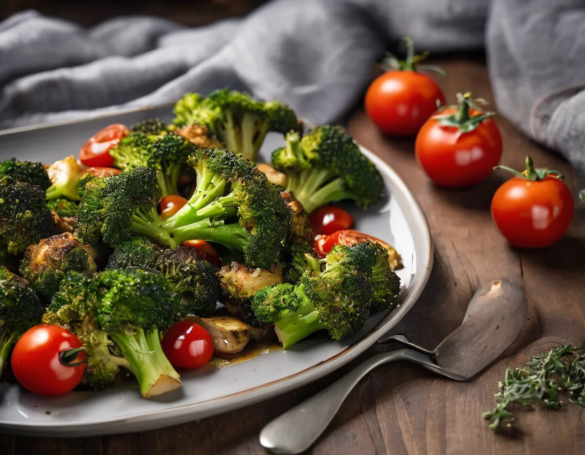 Brócoli al Horno con Pollo y Tomates Secos Adaptado para Diabetes T2