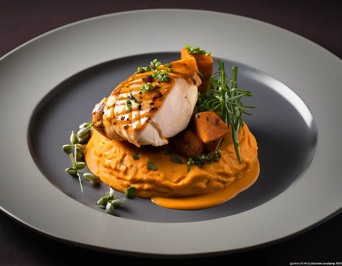 Pollo al Romero con Puré de Boniato Ibérico