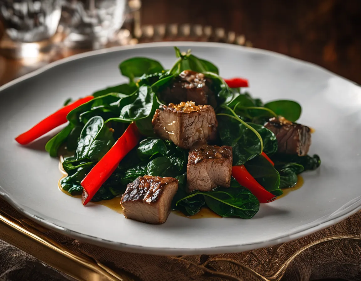 Cordero con Espinacas al Estilo DASH Adaptado para Hipertensión