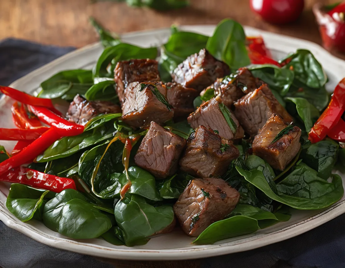 Cordero con Espinacas al Estilo Latino Adaptado para Diabetes T2