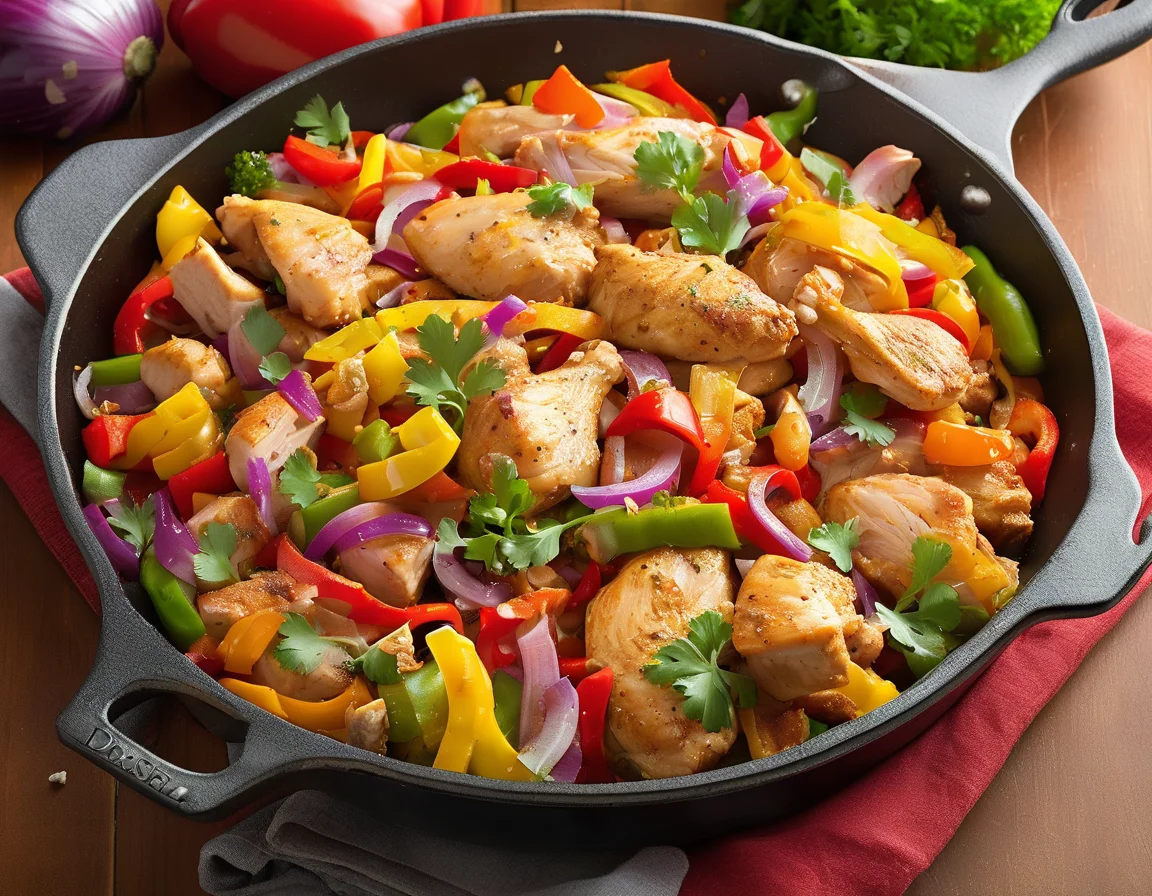 Pollo a la Murciana con Pimientos Asados