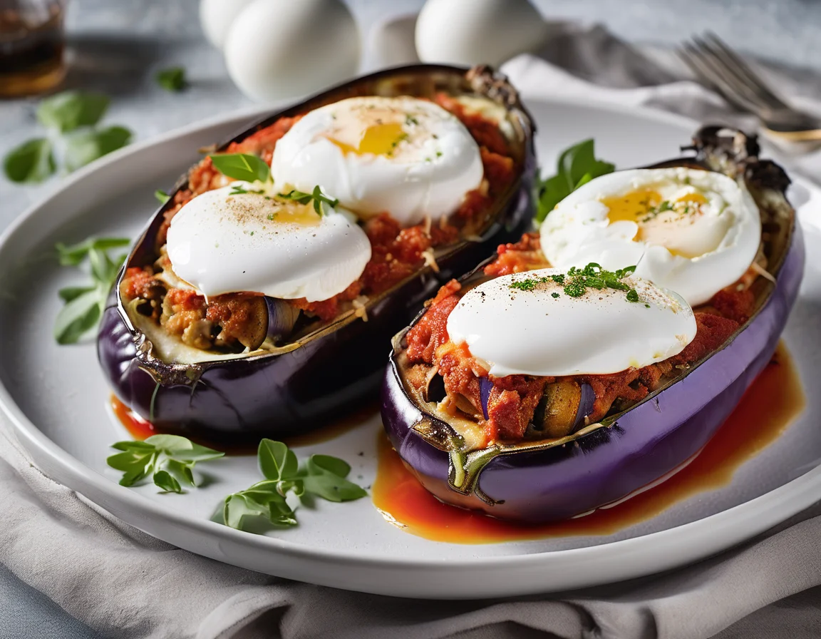 Melanzane Ripiene alla Parmigiana con Uova in Camicia
