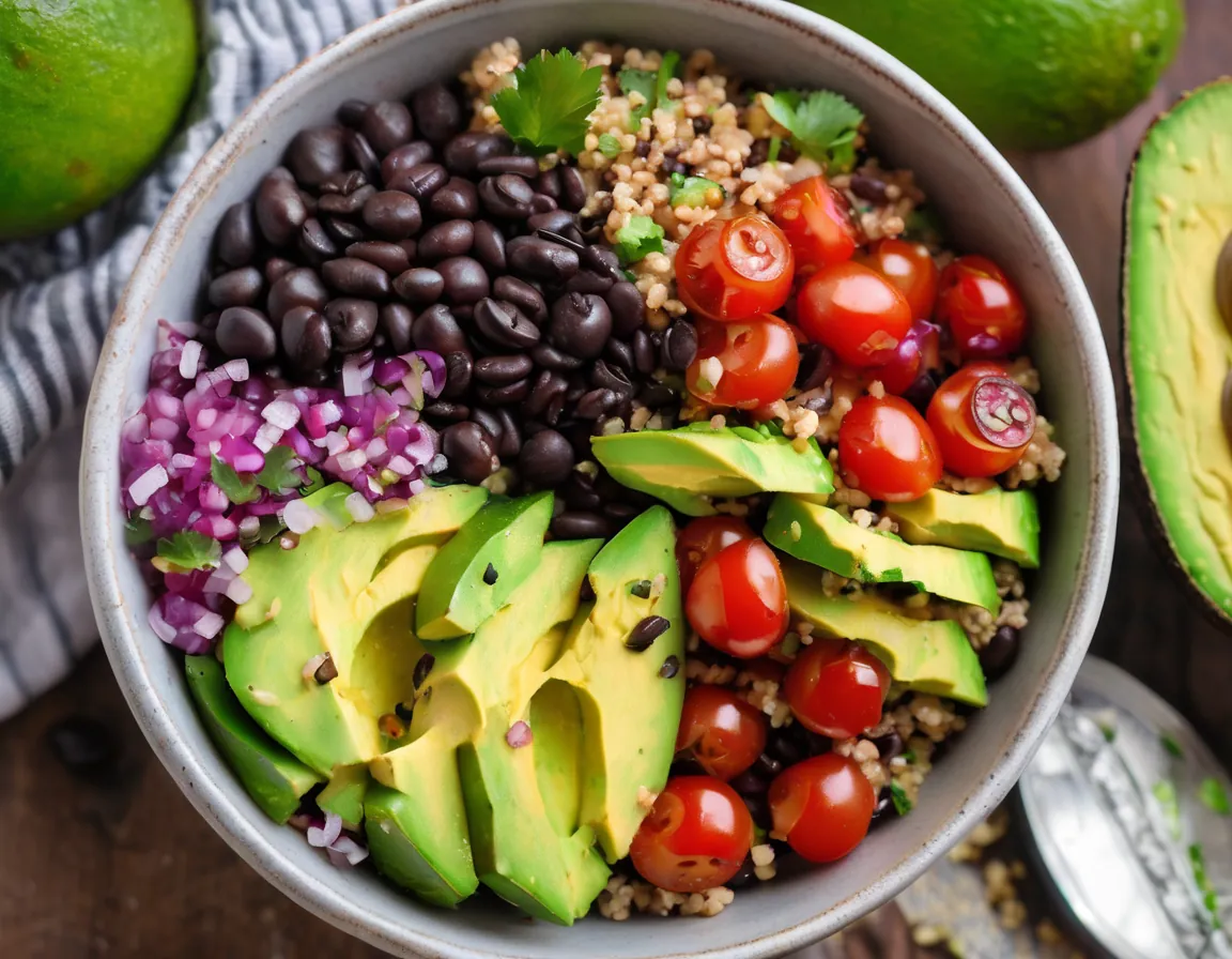 Ensalada de Aguacate con Garbanzos y Pimientos Asados