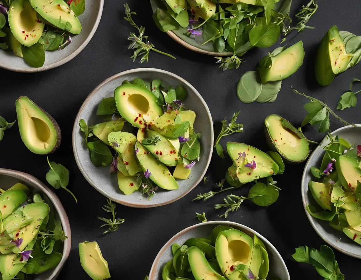 Ensalada de Aguacate con Hierbas Frescas y Vinagreta de Limón Adaptado para SIBO Síndrome de Bacterias Intestinales Irritantes