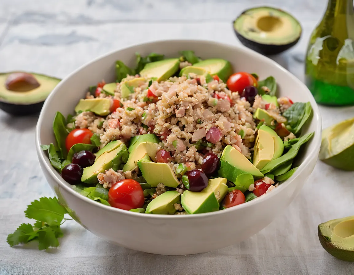 Ensalada de Atún con Garbanzos y Verduras al Estilo Mediterráneo