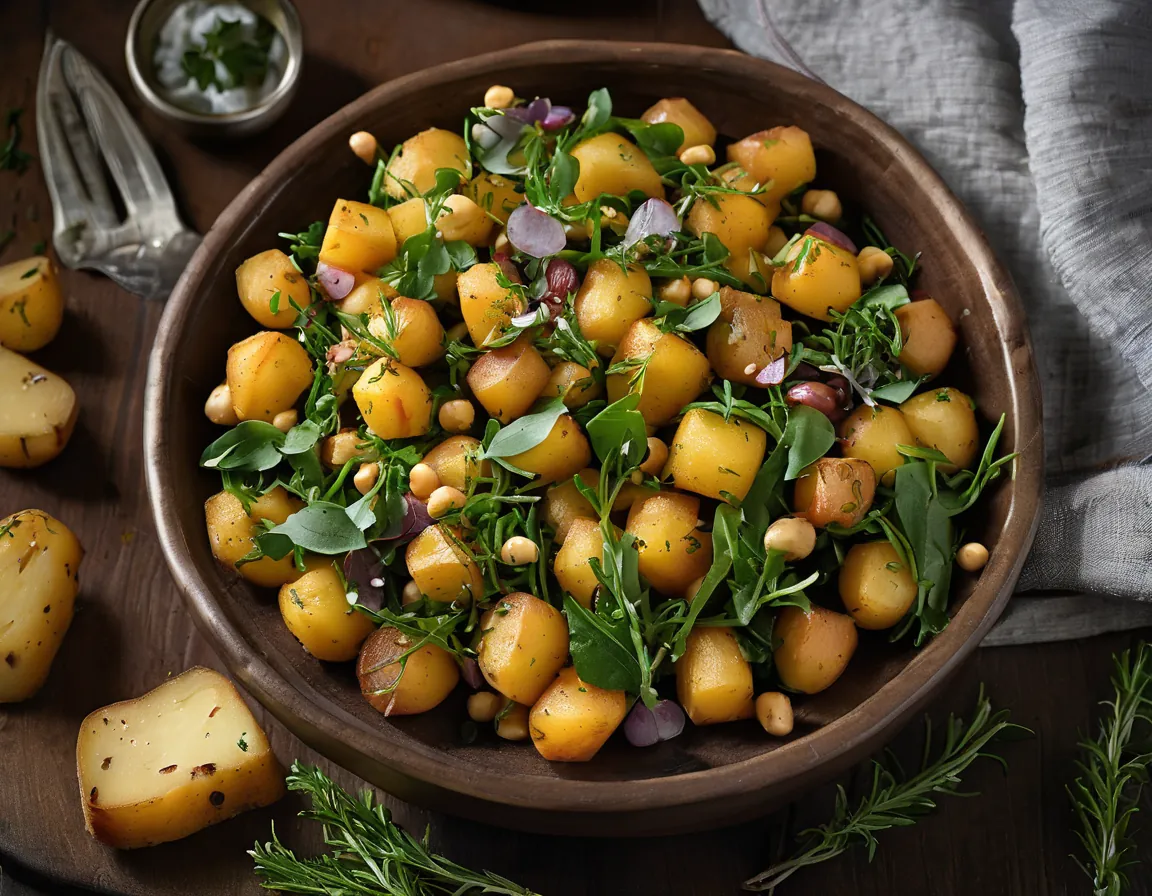 Ensalada de Boniato y Garbanzos al Horno con Romero lblAdaptedFor Diabetes t2