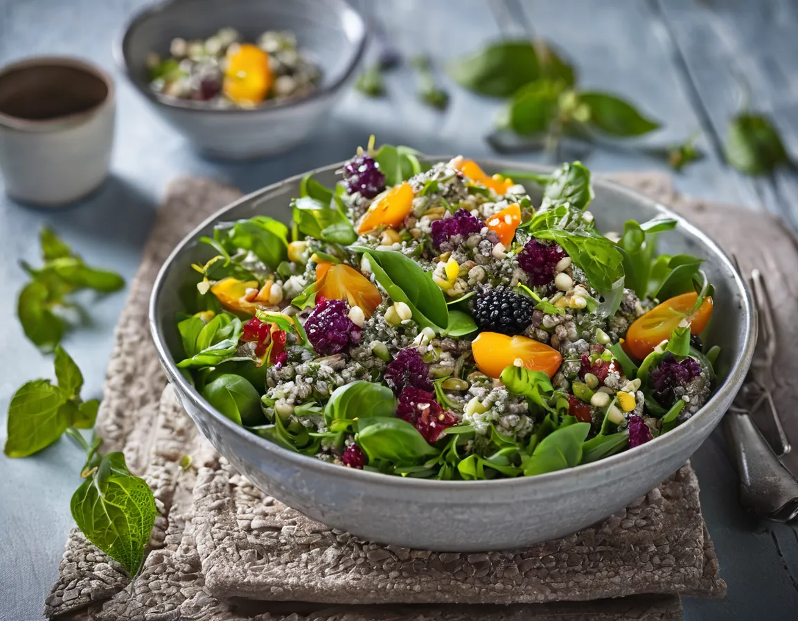 Ensalada de Chía y Verduras Mediterránea Adaptado para Constipación Crónica