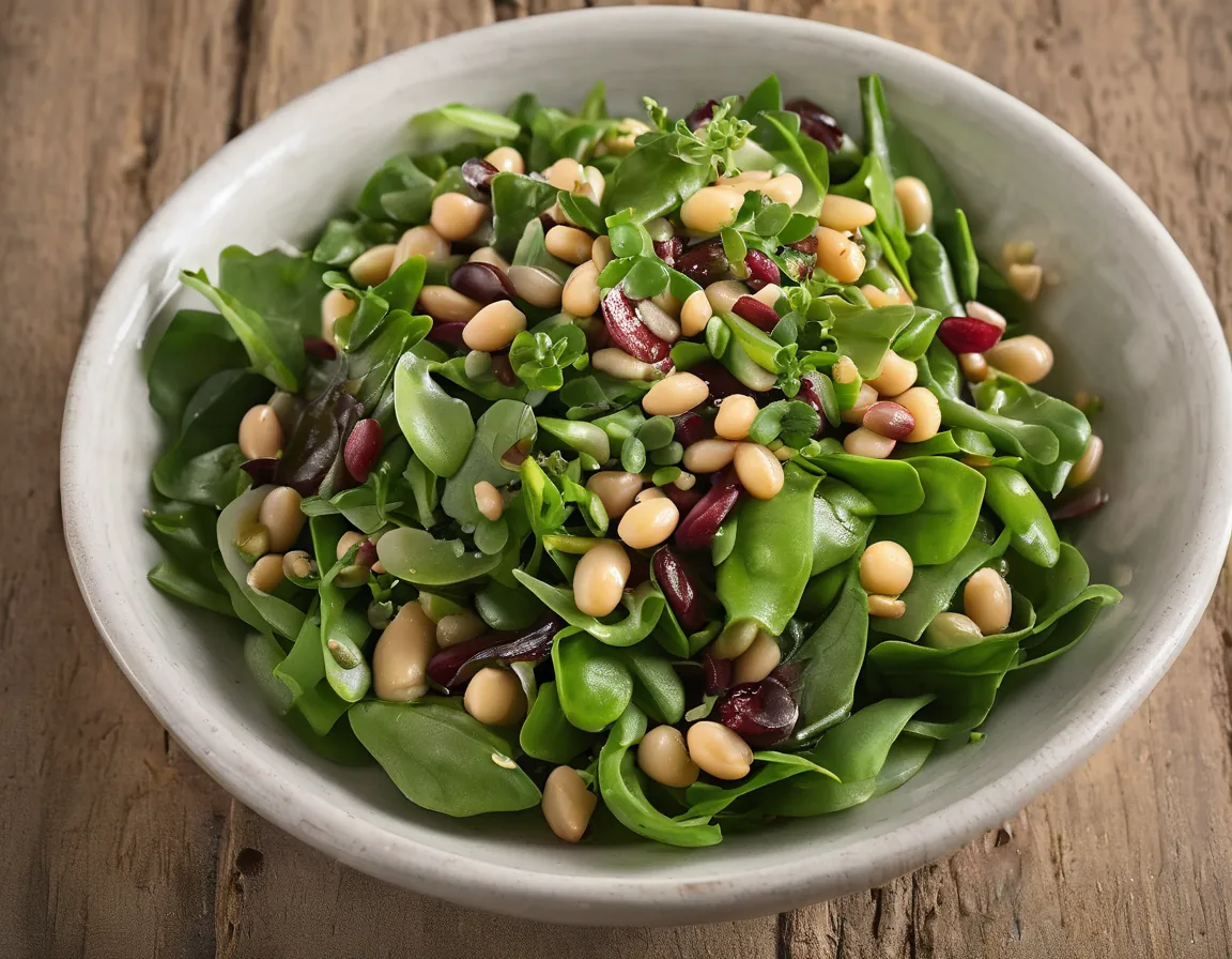 Ensalada de Lechuga Mediterránea con Judías y Semillas Adaptado para Constipación Crónica