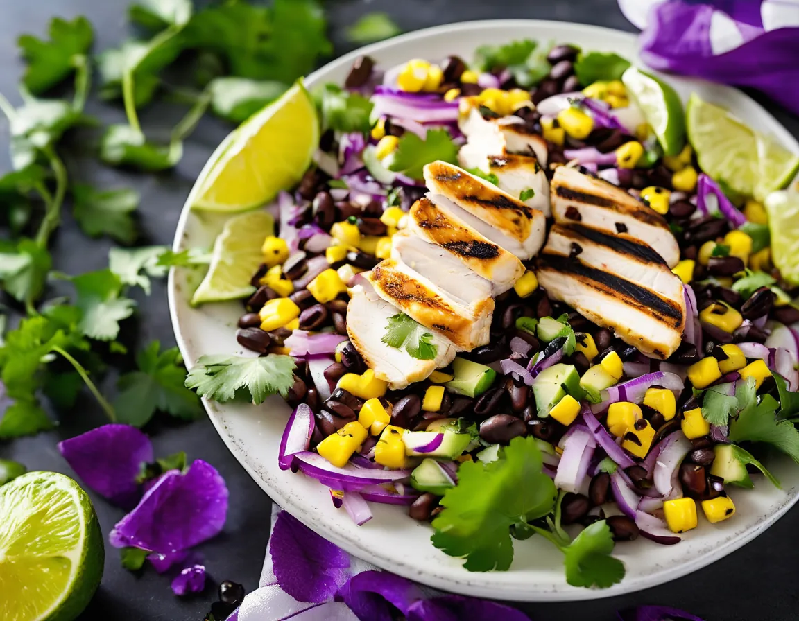 Ensalada de Maíz con Aguacate y Pollo a la Parrilla
