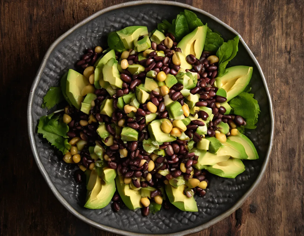 Ensalada de Papa con Aguacate y Frijoles Negros Adaptado para Constipación Crónica