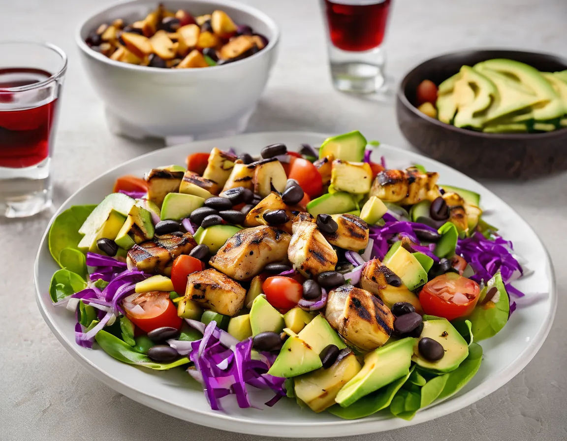 Ensalada de Papa con Aguacate y Pollo a la Parrilla Adaptado para Resistencia insulina